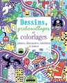 Couverture Dessins, gribouillages et coloriages pirates, dinosaures, machines et autres Editions Usborne 2015