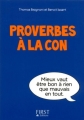 Couverture Proverbes à la con Editions First 2014