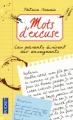 Couverture Mots d'excuse Editions Pocket 2012