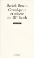 Couverture Grand-peur et misère du IIIème Reich Editions L'Arche (Scène ouverte) 2002