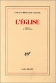 Couverture L'Église Editions Gallimard  (Blanche) 1952
