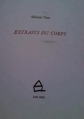 Couverture Extraits du corps Editions Unes 2000