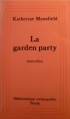 Couverture La Garden-Party et autres nouvelles Editions Stock (Bibliothèque cosmopolite) 1994