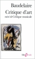 Couverture Critique d'art suivi de critique musicale Editions Folio  1992