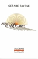 Couverture Avant que le coq chante Editions Gallimard  (L'imaginaire) 2007