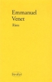 Couverture Rien Editions Verdier 2013