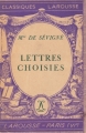Couverture Lettres choisies Editions Larousse 1934