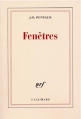 Couverture Fenêtres Editions Gallimard  (Blanche) 1999