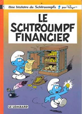 Couverture Les Schtroumpfs, tome 16 : Le Schtroumpf financier
