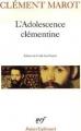 Couverture L'Adolescence clémentine Editions Gallimard  (Poésie) 2007