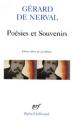 Couverture Poésies et Souvenirs Editions Gallimard  (Poésie) 1974
