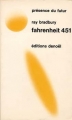 Couverture Fahrenheit 451 Editions Denoël (Présence du futur) 1973