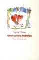 Couverture Aime comme Mathilde Editions L'École des loisirs (Maximax) 2007