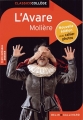 Couverture L'Avare Editions Belin / Gallimard (Classico - Collège) 2013
