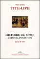 Couverture L'Histoire de Rome depuis sa fondation, livres IV à VI Editions Folio  (Classique) 2012
