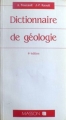 Couverture Dictionnaire de géologie Editions Masson 1999