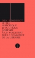 Couverture Lettre historique et politique adressée à un magistrat sur le commerce de la librairie Editions Allia 2012