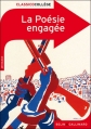 Couverture La poésie engagée Editions Belin / Gallimard (Classico - Collège) 2009