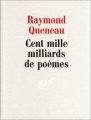 Couverture Cent mille milliards de poèmes Editions Gallimard  (Poésie) 1961