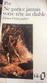 Couverture Ne pariez jamais votre tête au diable Editions Folio  1989