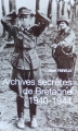 Couverture Archives secrètes de Bretagne 1940-1944 Editions Ouest-France 2008