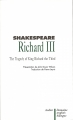Couverture Richard III Editions Aubier Archimbaud (Domaine anglais bilingue) 1998