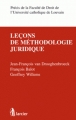 Couverture Leçons de méthodologie juridique Editions Larcier 2009