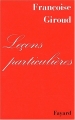 Couverture Leçons particulières Editions Fayard 1990