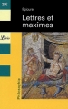 Couverture Lettres et maximes Editions Librio 2000