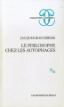 Couverture Le philosophe chez les autophages Editions de Minuit 1984