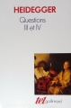 Couverture Question III et IV Editions Gallimard  (Tel) 2005