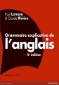 Couverture Grammaire explicative de l'anglais Editions Pearson 2010
