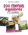 Couverture 200 menus équilibrés à 2 euros Editions France Loisirs 2011