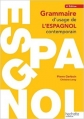 Couverture Grammaire d'usage de l'espagnol contemporain Editions Hachette 2014