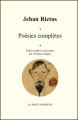 Couverture Poésies complètes Editions La Part Commune 2011