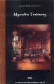 Couverture Mycroft’s Testimony Editions de L'Oeil du Sphinx (Les Manuscrits d'Edward Derby) 2009