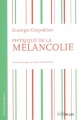 Couverture Physique de la Mélancolie Editions Intervalles 2015