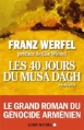 Couverture Les 40 jours du Musa Dagh Editions Albin Michel 2015