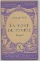 Couverture La mort de Pompée Editions Larousse 1946