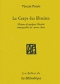 Couverture Le Corps des libraires Editions La Bibliothèque 2015
