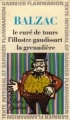 Couverture Le curé de Tours. L'illustre Gaudissart. La grenadière Editions Garnier Flammarion 1968