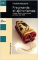 Couverture Fragments et aphorismes Editions Librio 2003