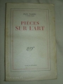 Couverture Pièces sur l'art Editions Gallimard  (Blanche) 1934