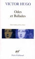 Couverture Odes et Ballades Editions Gallimard  (Poésie) 1980