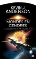 Couverture La Saga des Sept Soleils, tome 7 : Mondes en cendres Editions Milady (Science-fiction) 2014