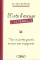 Couverture Mots d'excuse, intégrale Editions Michel Lafon 2014