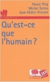 Couverture Qu'est-ce que l'humain ? Editions Le Pommier 2003
