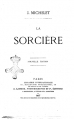 Couverture La sorcière Editions Librairie internationale A. Lacroix 1867