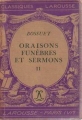 Couverture Oraisons funèbres Editions Larousse 1934