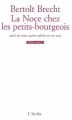 Couverture La Noce chez les petits bourgeois, suivi de trois autres pièces en un acte Editions L'Arche (Scène ouverte) 1996